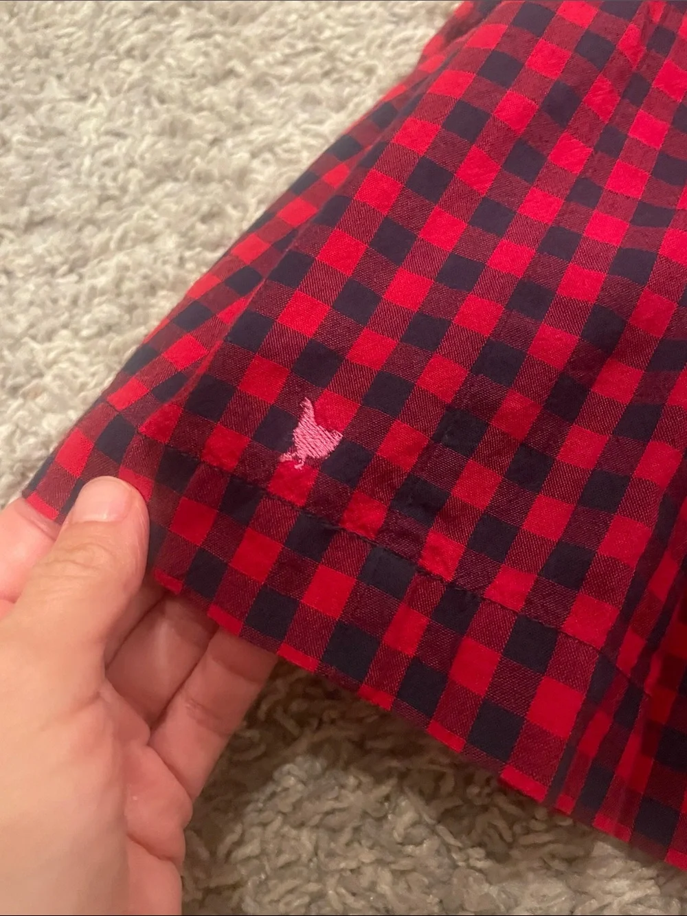 NWOT Pink Chicken red and navy gingham skirt - size 7